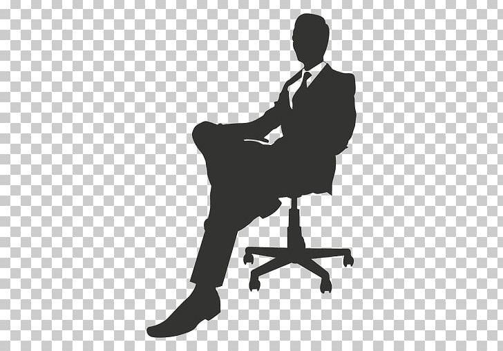 Chair Businessperson Standing Sitting PNG, Clipart, Angle, Black And White, Business, Businessperson, Chair Free PNG Download