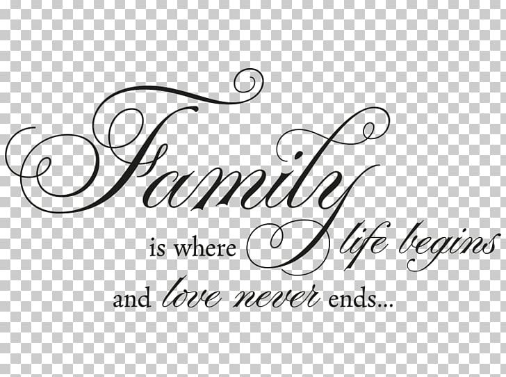 Wall Decal Family Love Tattoo Life PNG, Clipart, Bild, Black And White, Brand, Calligraphy, English Language Free PNG Download