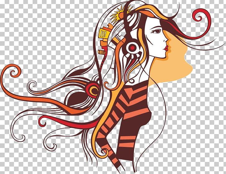 Woman Drawing Girl Illustration PNG, Clipart, Art, Beautiful, Black Hair, Colorful, Drawing Free PNG Download