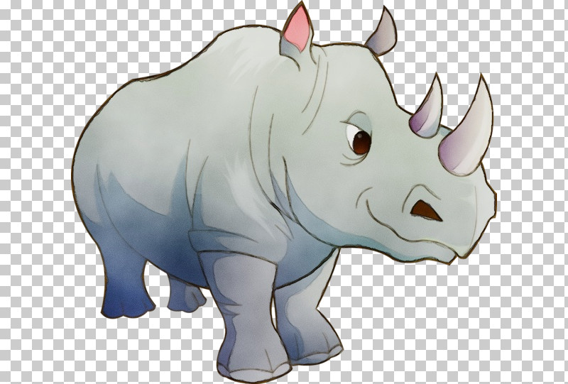 Rhinoceros Black Rhinoceros Cartoon Animal Figure White Rhinoceros PNG, Clipart, Animal Figure, Black Rhinoceros, Cartoon, Paint, Rhinoceros Free PNG Download