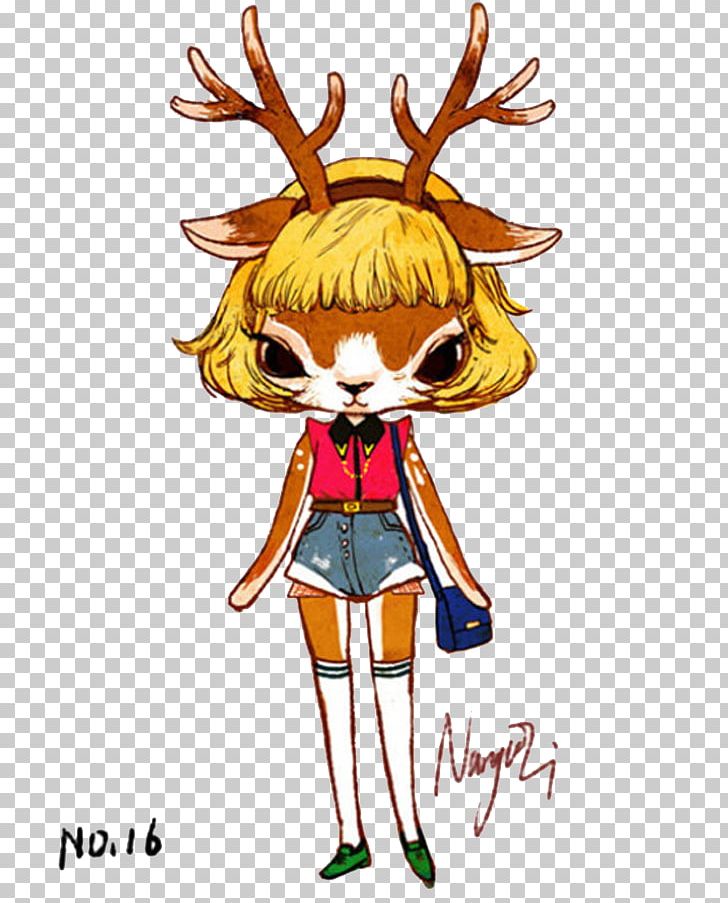 Cartoon Drawing Illustration PNG, Clipart, Animals, Anime, Antler, Art, Art School Free PNG Download