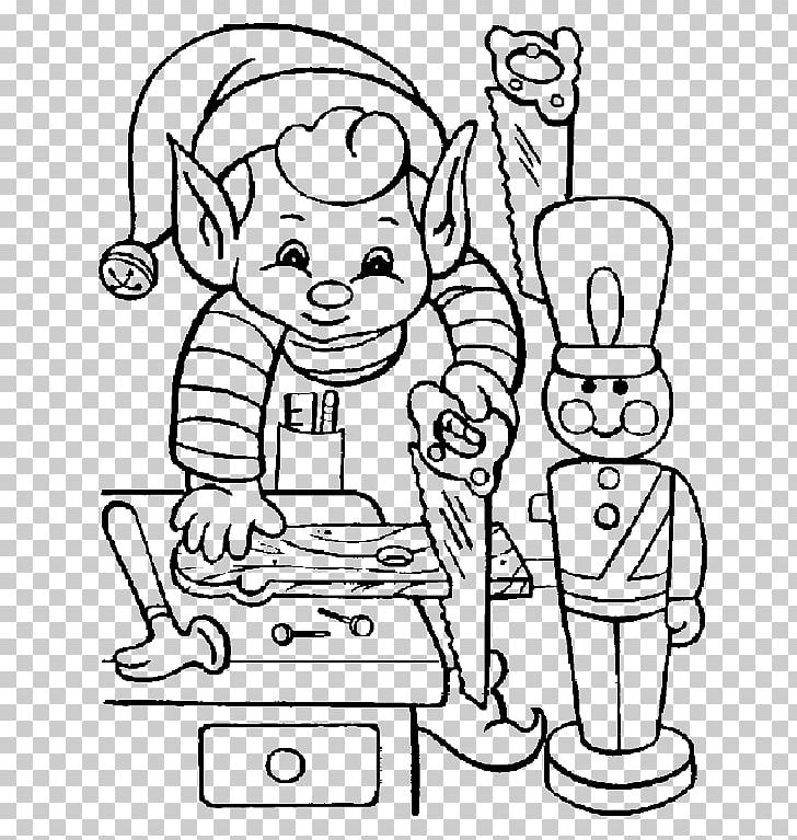 Santa Claus Christmas Elf Coloring Book PNG, Clipart, Adult, Angle, Area, Arm, Cartoon Free PNG Download