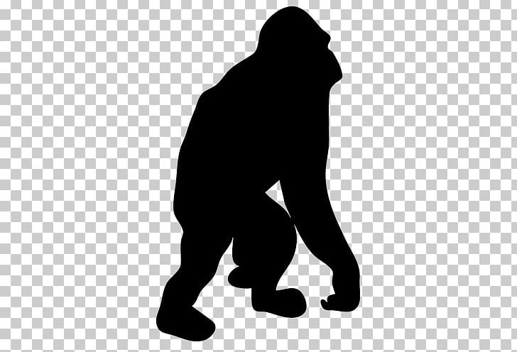 Ape Primate Silhouette PNG, Clipart, Animals, Ape, Black, Black And White, Bornean Orangutan Free PNG Download