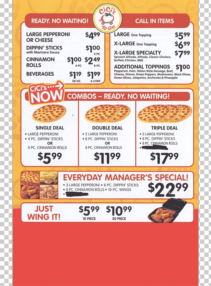 Buffet Fast Food CiCi's Pizza Menu Cicis PNG, Clipart,  Free PNG Download