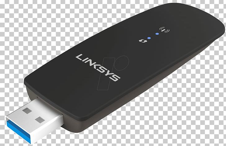 Adapter Linksys Wi-Fi IEEE 802.11ac Wireless USB PNG, Clipart, Adapter, Computer Network, Dual Band, Electronic Device, Electronics Free PNG Download