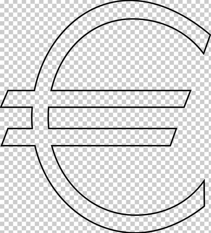 Euro Sign Dollar Sign PNG, Clipart, 5 Euro Note, Angle, Area, Black And White, Circle Free PNG Download