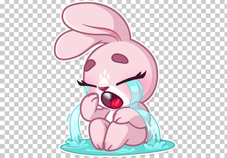 Rabbit Sticker Telegram Messaging Apps Decal PNG, Clipart, Animals, Art, Decal, Easter Bunny, Fictional Character Free PNG Download