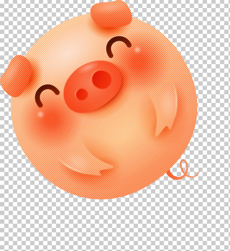 Cute Pig PNG, Clipart, Cute Pig, Nose, Orange, Peach, Pink Free PNG Download