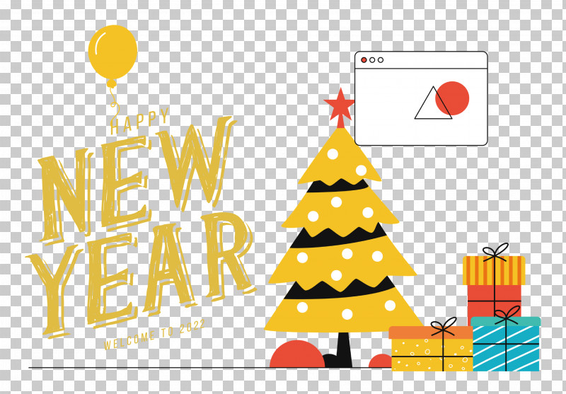 Happy New Year 2022 2022 New Year 2022 PNG, Clipart, Christmas Day, Christmas Tree, Holiday Greetings, New Year, Typography Free PNG Download