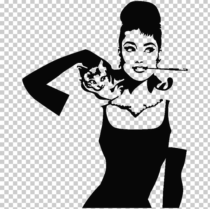 Audrey Hepburn Breakfast At Tiffany's Stencil Art PNG, Clipart, Audrey Hepburn, Stencil Art Free PNG Download