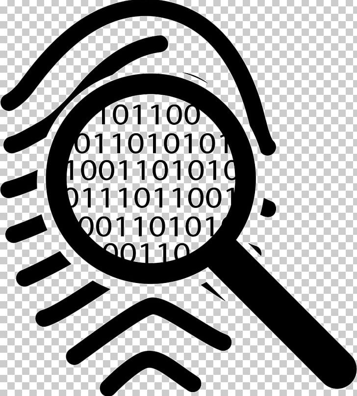 Fingerprint Magnifying Glass Computer Icons Binary Code PNG, Clipart, Artwork, Binary, Binary Code, Biometrics, Black And White Free PNG Download