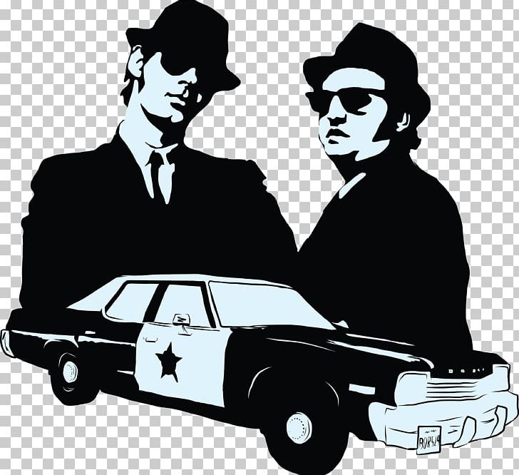 The Blues Brothers Bluesmobile Stencil Art PNG, Clipart