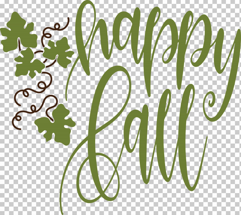 Happy Autumn Happy Fall PNG, Clipart, Floral Design, Green, Happy Autumn, Happy Fall, Leaf Free PNG Download