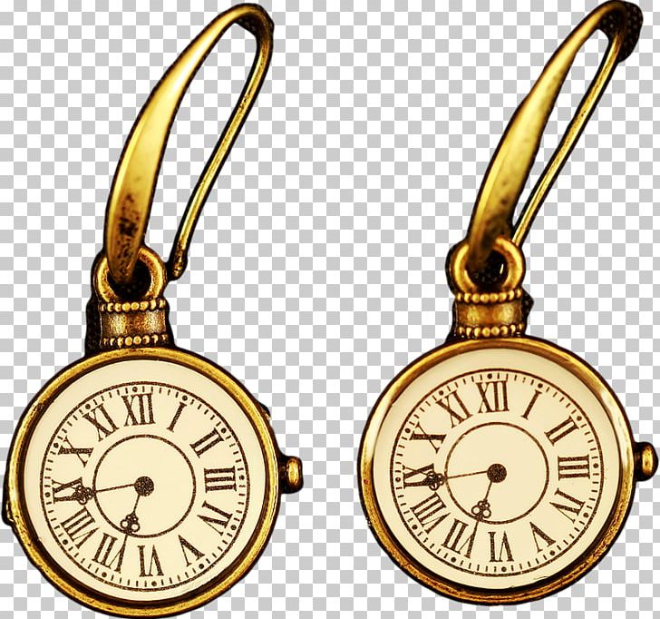Earring Vintage Clothing Clock Watch Antique PNG, Clipart, Antique, Body Jewellery, Body Jewelry, Brass, Bronze Free PNG Download