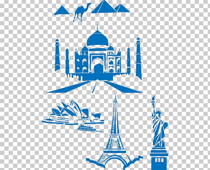 Sydney Opera House Taj Mahal Eiffel Tower New7Wonders Of The World PNG, Clipart, Area, Blue, Brand, Eiffel Tower, Graphic Design Free PNG Download