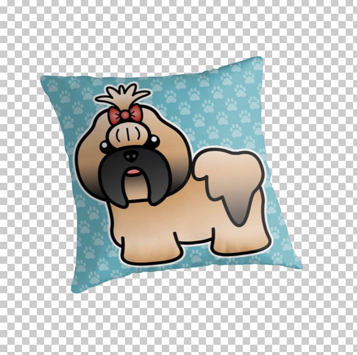 Shih Tzu Throw Pillows Lhasa Apso Cushion PNG, Clipart, Black, Black Mask, Canvas, Cartoon, Cartoon Dog Free PNG Download