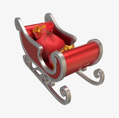 Red Christmas Sleigh PNG, Clipart, Christmas, Christmas Clipart, Christmas Clipart, Christmas Sleigh, Lovely Free PNG Download