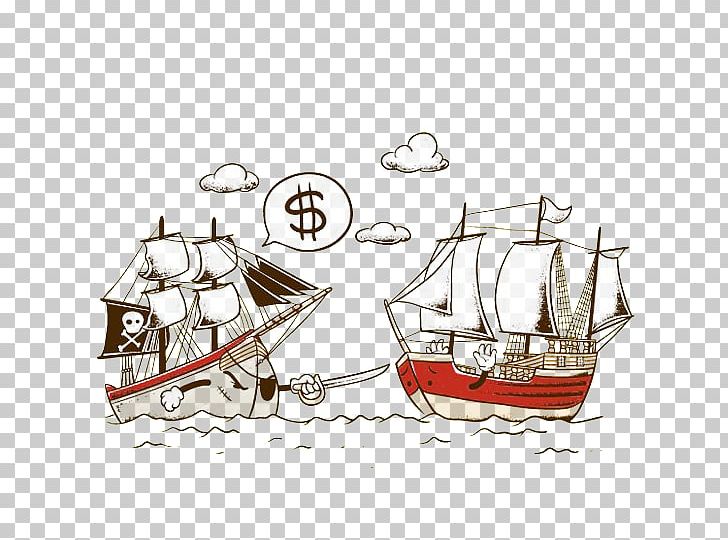 T-shirt Drawing Piracy Illustrator Illustration PNG, Clipart, Art, Caravel, Carrack, Clouds, Creativity Free PNG Download