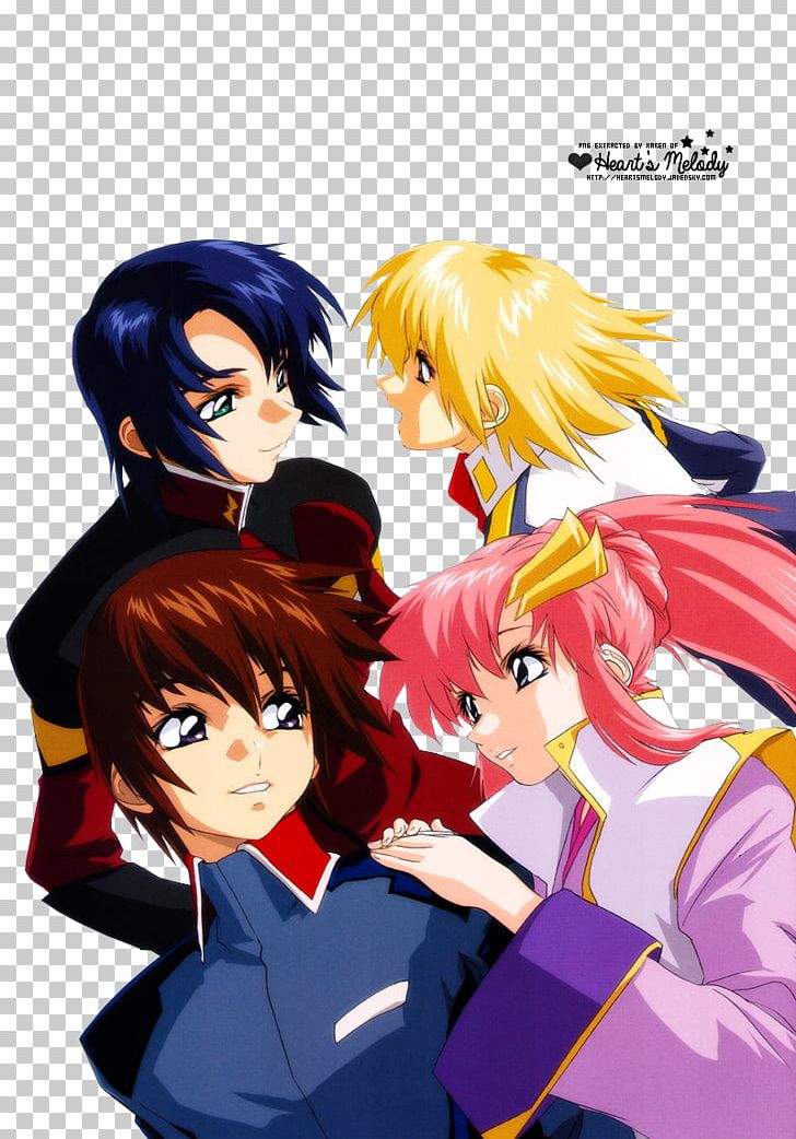 Lacus Clyne Cagalli Yula Athha Athrun Zala Kira Yamato Haro PNG, Clipart, Anime, Athrun Zala, Black Hair, Cagalli Yula Athha, Cartoon Free PNG Download