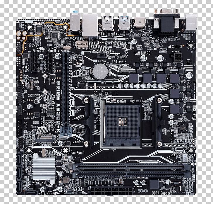Socket AM4 Motherboard MicroATX ASUS PRIME A320M-K Ryzen PNG, Clipart, Advanced Micro Devices, Asu, Atx, Central Processing Unit, Chipset Free PNG Download