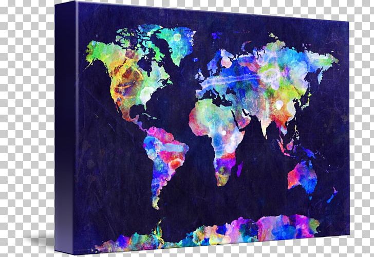 World Map Globe Canvas Print Watercolor Painting PNG, Clipart, Art, Art Museum, Canvas, Canvas Print, Earth Free PNG Download