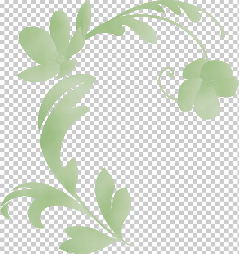 Green Leaf Plant Flower PNG, Clipart, Decoration Frame, Flower, Green, Leaf, Paint Free PNG Download
