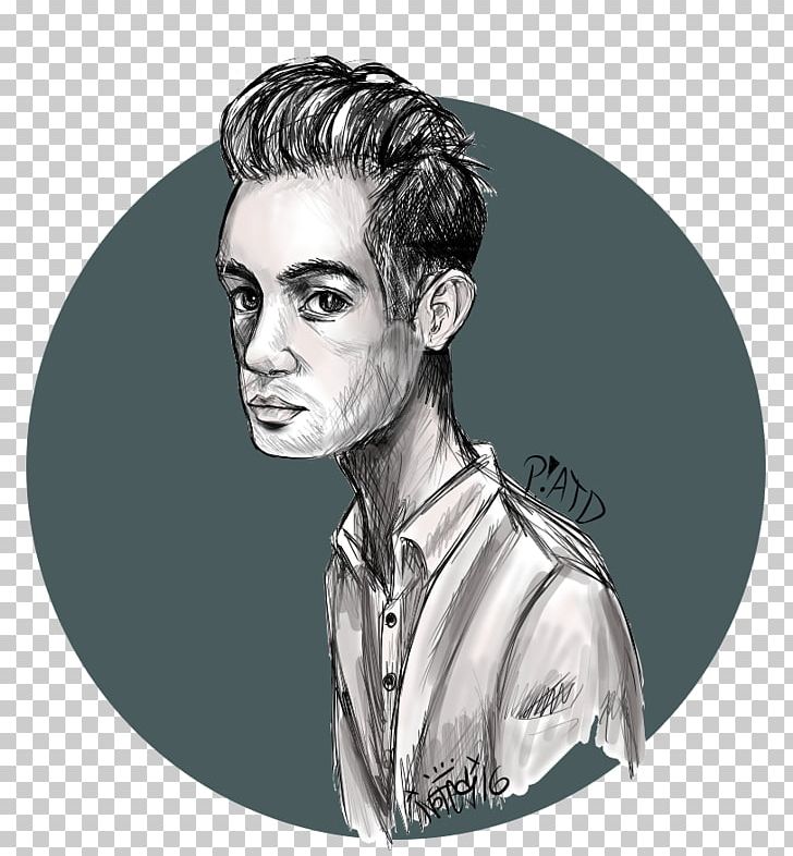 Brendon Urie Panic! At The Disco Fan Art Drawing PNG, Clipart, Black And White, Brendon Urie, Cartoon, Deviantart, Digital Art Free PNG Download