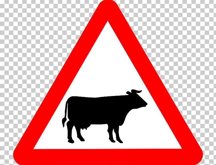 Cattle Warning Sign Traffic Sign Road The Highway Code PNG, Clipart, Area, Black And White, Cattle, Cattle Grid, Cattle Like Mammal Free PNG Download