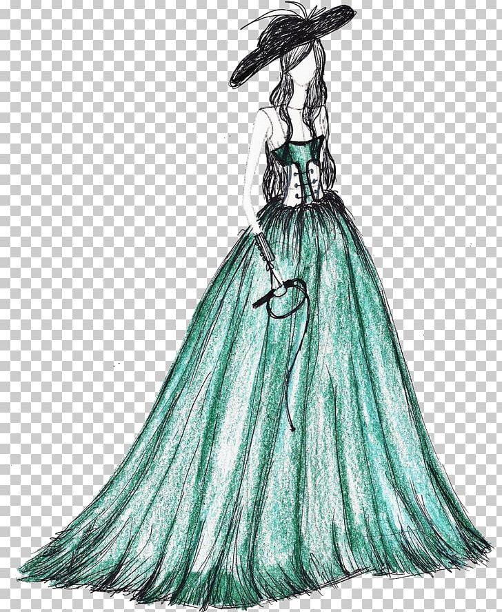 Drawing Formal Wear Fashion Wedding Dress Illustration PNG, Clipart ...