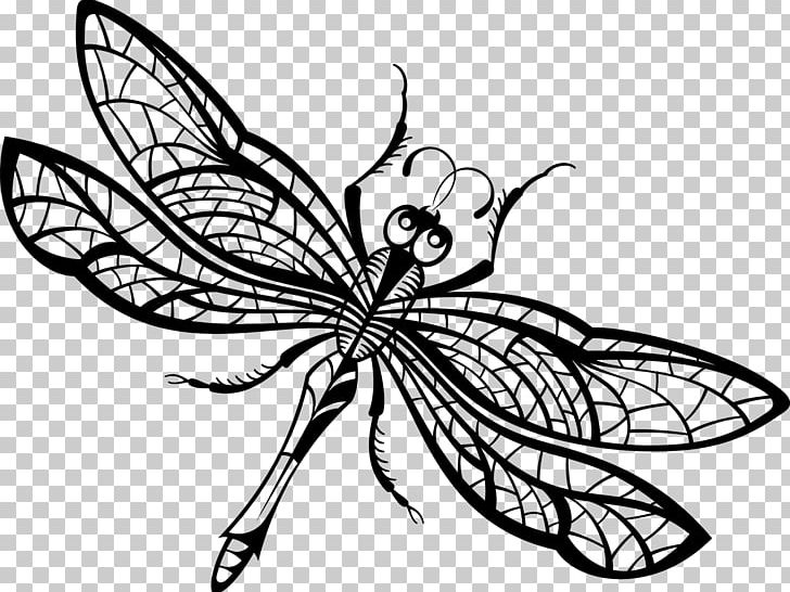 Drawing Dragonfly Insect PNG, Clipart, Artwork, Black And White, Brush Footed Butterfly, Butterfly, Dragonfly Free PNG Download