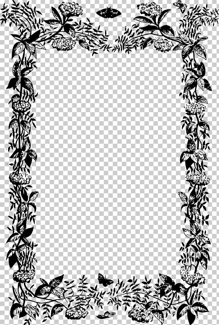 Frames Flower Ornament PNG, Clipart, Area, Black, Black And White, Border, Border Frames Free PNG Download