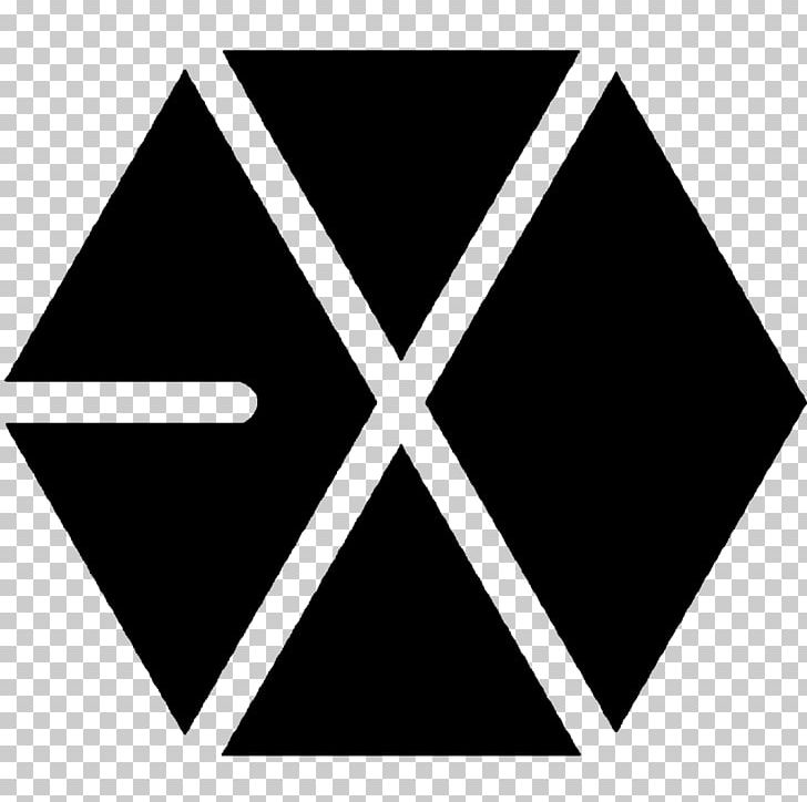 EXO K-pop Logo XOXO Growl PNG, Clipart, Angle, Area, Black, Black And White, Brand Free PNG Download