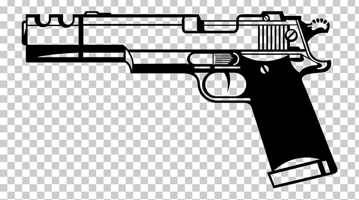 Firearm Pistol PNG, Clipart, Air Gun, Assault Rifle, Black And White, Firearm, Gun Free PNG Download