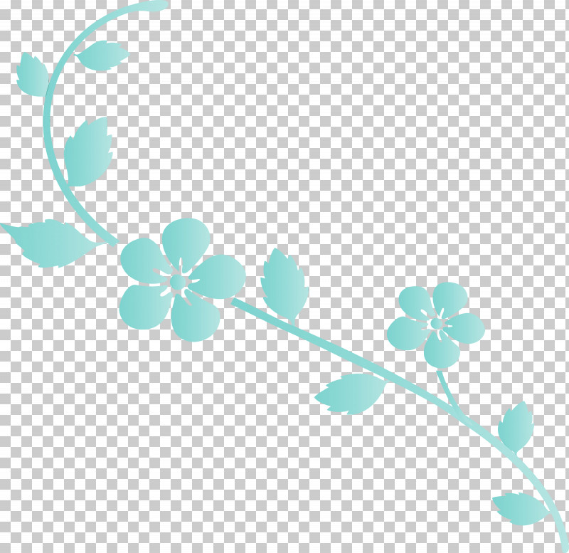 Turquoise Leaf Plant Flower PNG, Clipart, Decoration Frame, Flower, Flower Frame, Leaf, Paint Free PNG Download