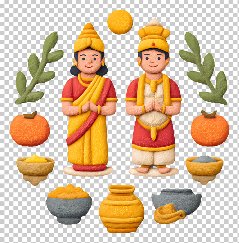 Akshaya Tritiya Festival - Traditional Couple In Cultural Attire PNG