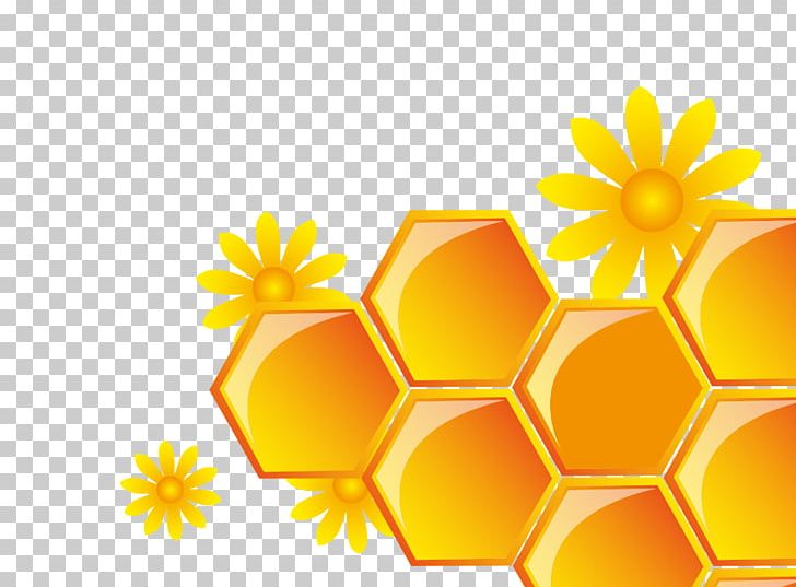 Honeycomb Honey Yellow PNG, Clipart, Bees Honey, Blue, Computer Wallpaper, Download, Euclidean Vector Free PNG Download