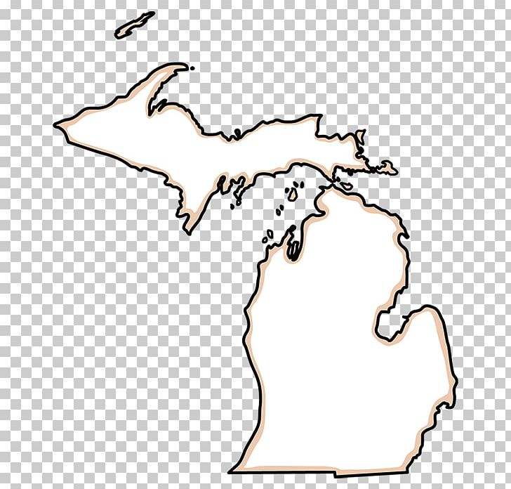 Upper Peninsula Of Michigan Map Northern Michigan PNG, Clipart, Area, Artwork, Black And White, Branch, Decal Free PNG Download