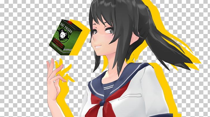 Yandere Simulator MikuMikuDance Character Poison PNG, Clipart, Animals, Anime, Black Hair, Brown Hair, Cartoon Free PNG Download