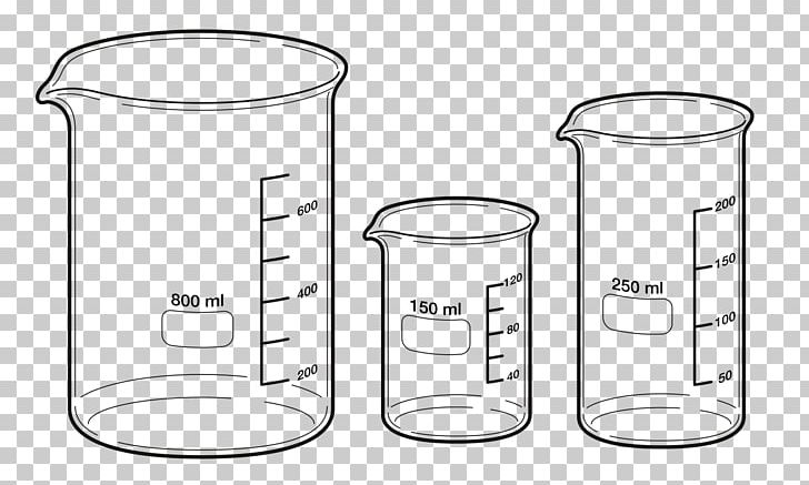 Beaker Laboratory Glassware PNG, Clipart, Angle, Area, Beaker, Black And White, Chemistry Free PNG Download