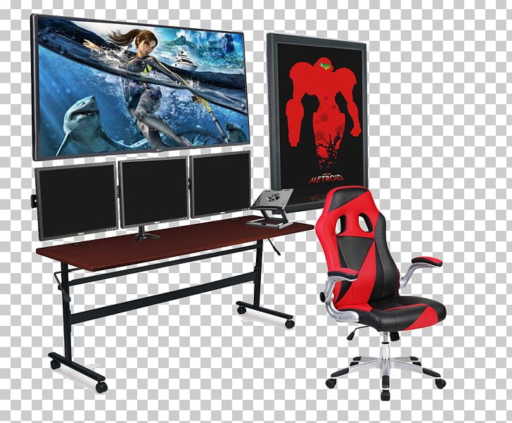 Computer Desk Video Game Office & Desk Chairs PlayStation 4 PNG, Clipart, Angle, Chair, Computer Desk, Desk, Display Device Free PNG Download