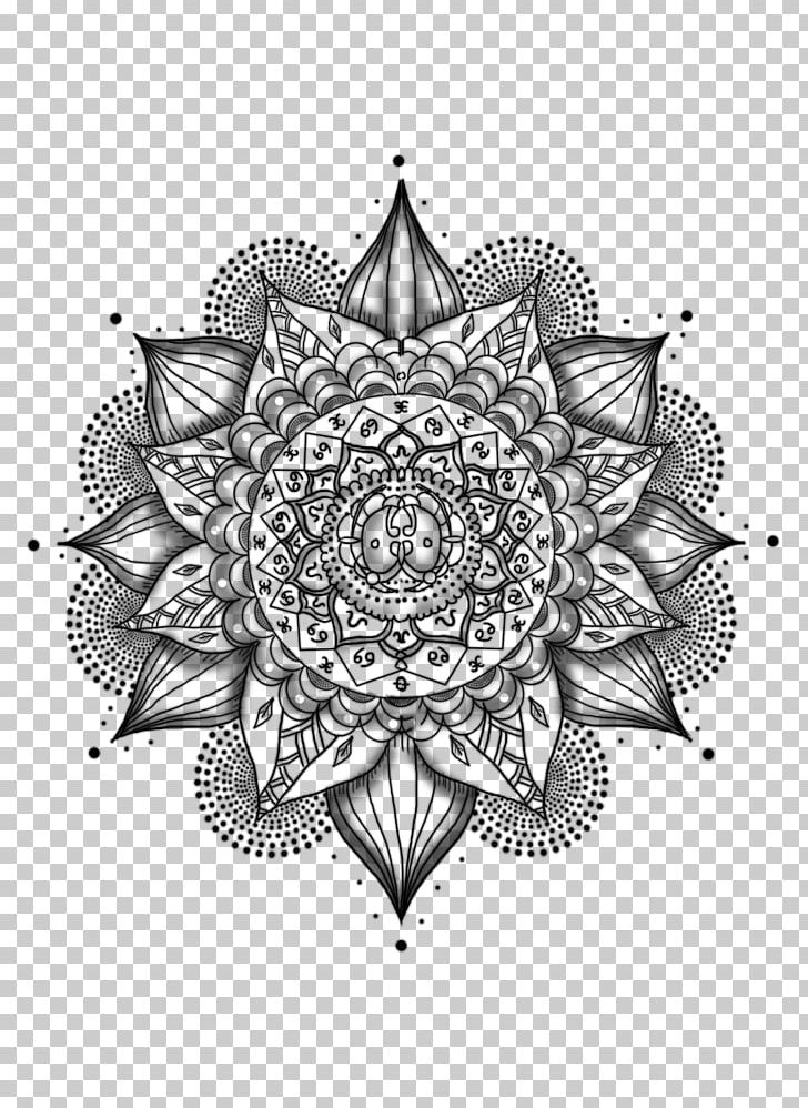 Mandala Tattoo Black-and-gray Mehndi PNG, Clipart, Abziehtattoo, Artistic, Bbcode, Black And White, Circle Free PNG Download
