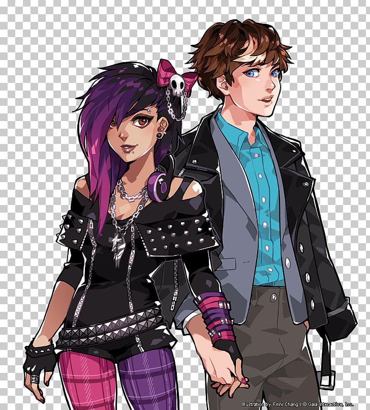 Anime punk girl hair