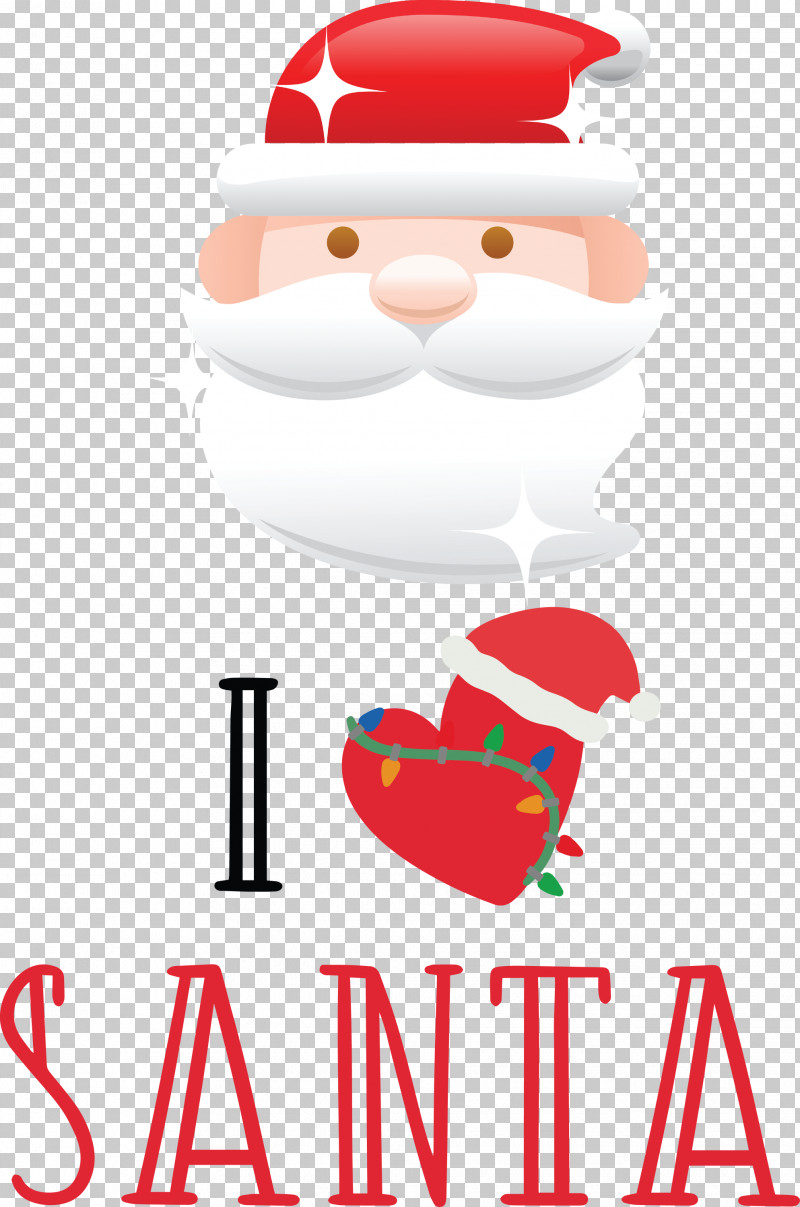 I Love Santa Santa Christmas PNG, Clipart, Christmas, Christmas Day, Geometry, I Love Santa, Line Free PNG Download