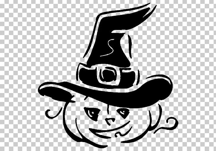 Witchcraft Jack-o'-lantern PNG, Clipart, Artwork, Black And White, Broom, Computer Icons, Cowboy Hat Free PNG Download