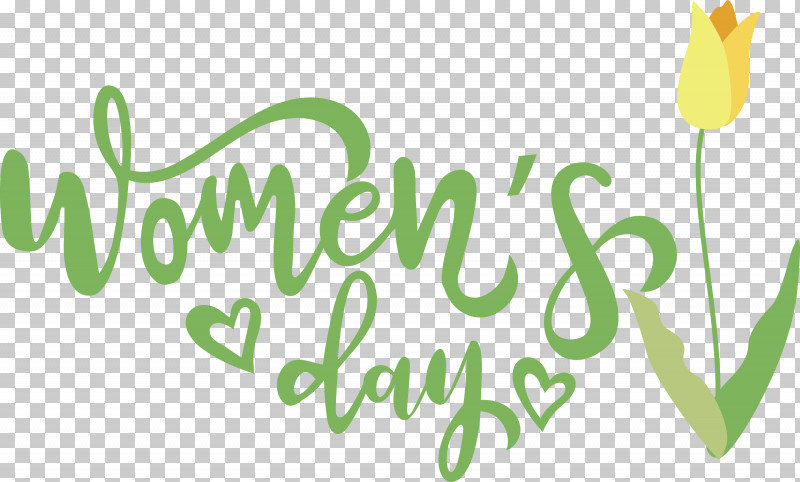 Womens Day Happy Womens Day PNG, Clipart, Flower, Green, Happy Womens Day, Leaf, Logo Free PNG Download