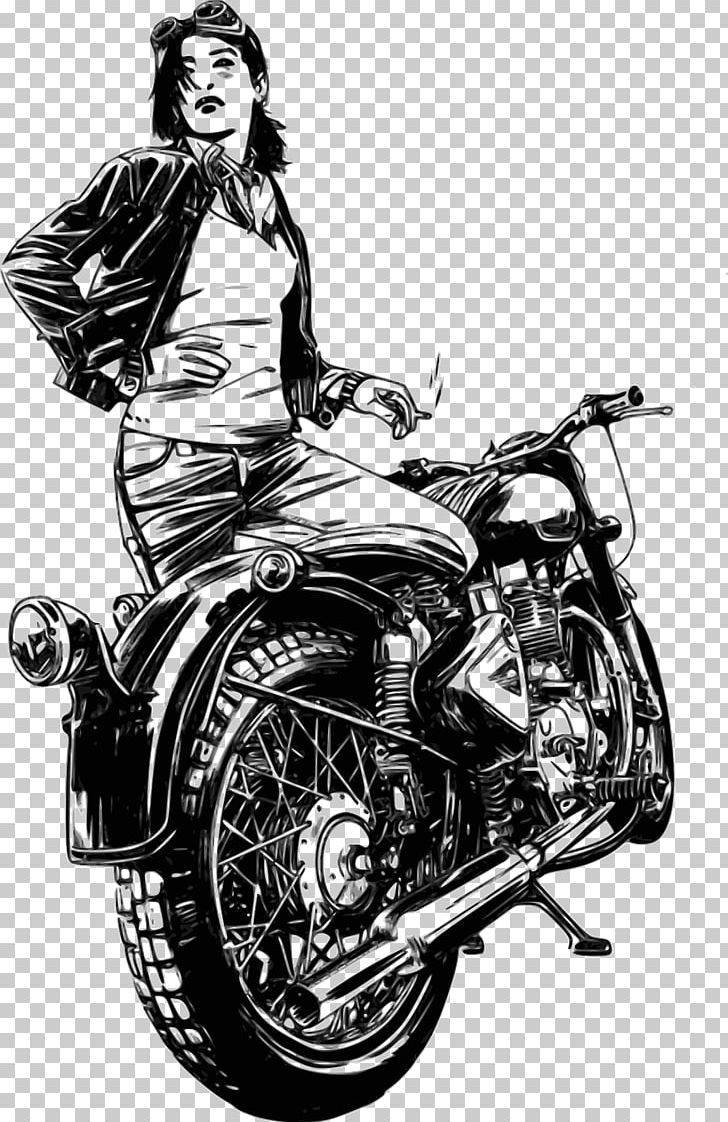 T-shirt Motorcycle Scooter PNG, Clipart, Automotive Design, Black And White, Cafe Racer, Chopper, Clip Art Free PNG Download