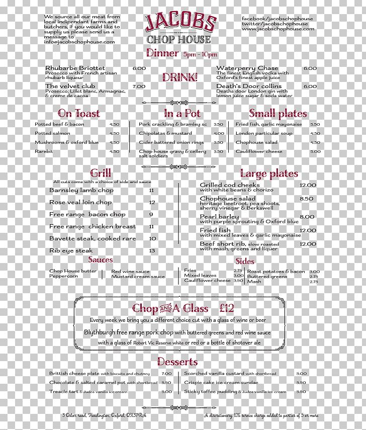 Chophouse Restaurant Menu Dinner Food Lunch PNG, Clipart, Area, Chophouse Restaurant, Cinema, Dinner, Document Free PNG Download