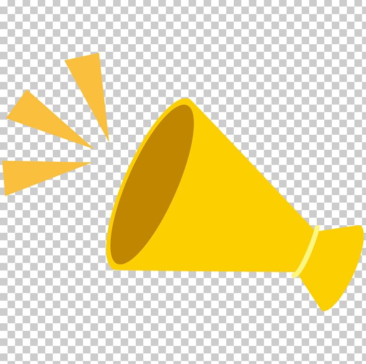 Megaphone Yellow Illustrator Text PNG, Clipart, Angle, Color, Cone, Food, Green Free PNG Download