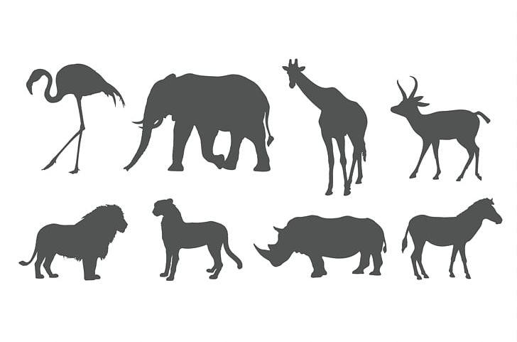 Silhouette Safari PNG, Clipart, Animal, Autocad Dxf, Black And White, Carnivoran, Cattle Like Mammal Free PNG Download