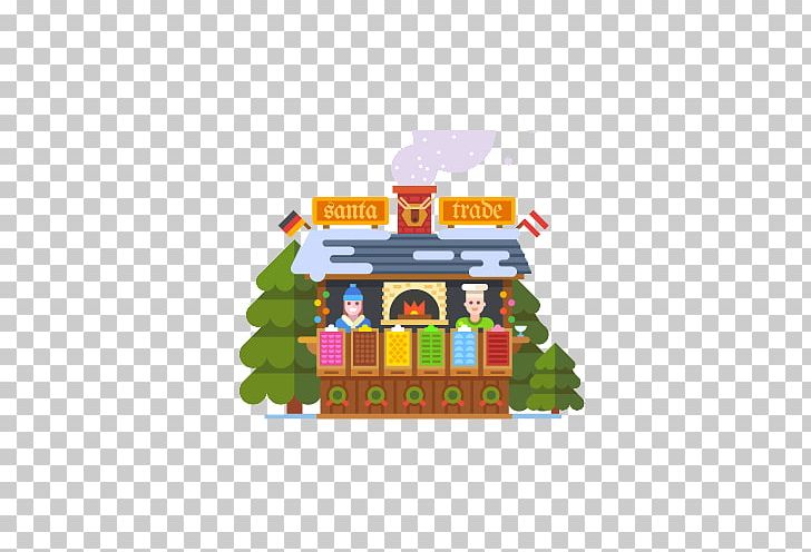 Christmas Market Illustration PNG, Clipart, Area, Chimney, Christmas Market, Christmas Tree, Decorative Patterns Free PNG Download